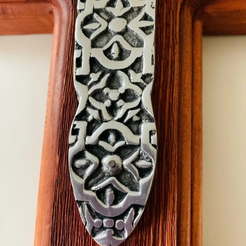 Wooden and metal cross